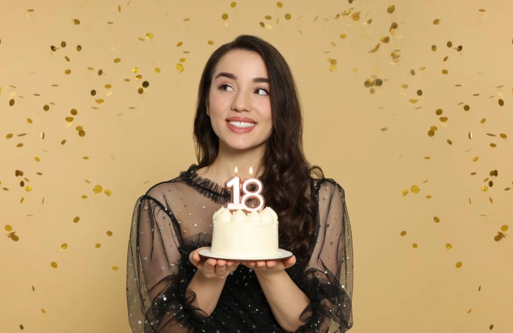 Glückwünsche zum 18. Geburtstag für Mädchen