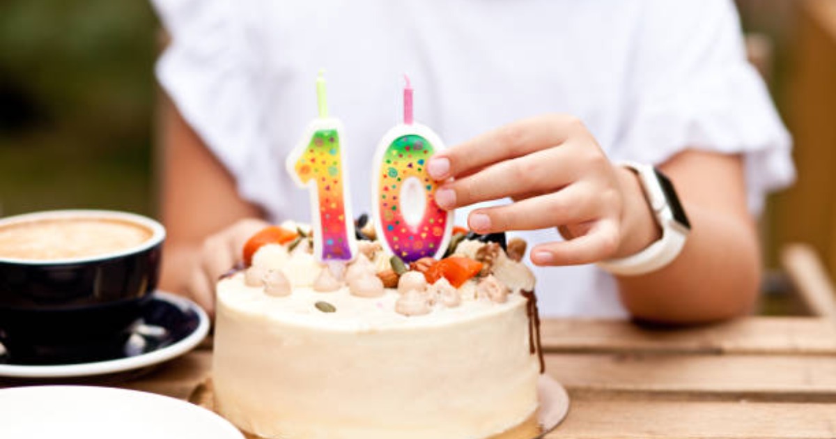 Glückwünsche zum 10. Geburtstag